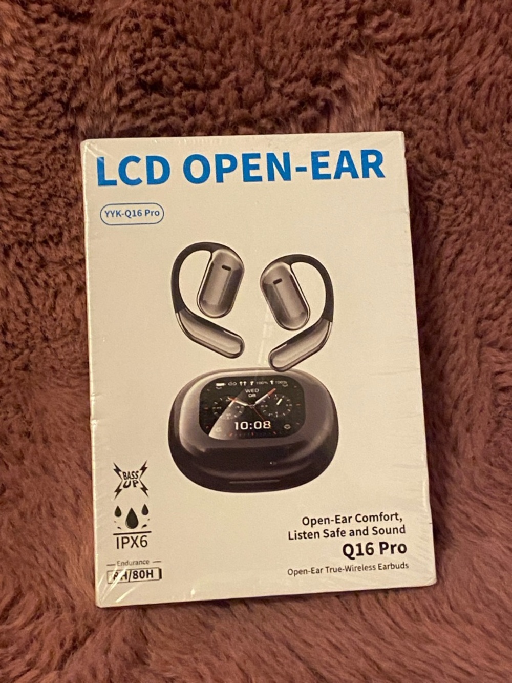 LCD Open-Ear Q16 Pro Open-Ear Earbuds in Black